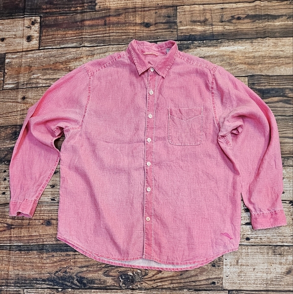 Tommy Bahama Men's 100% Linen Shirt Long Sleeve Size XL Button Up Classic - Picture 2 of 9